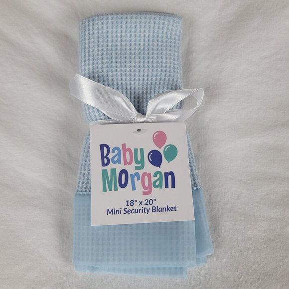 COPY - Baby Morgan Thermal Waffle Blanket Nylon Satin Trim - 18”x20” Mini Secur… - Picture 12 of 16